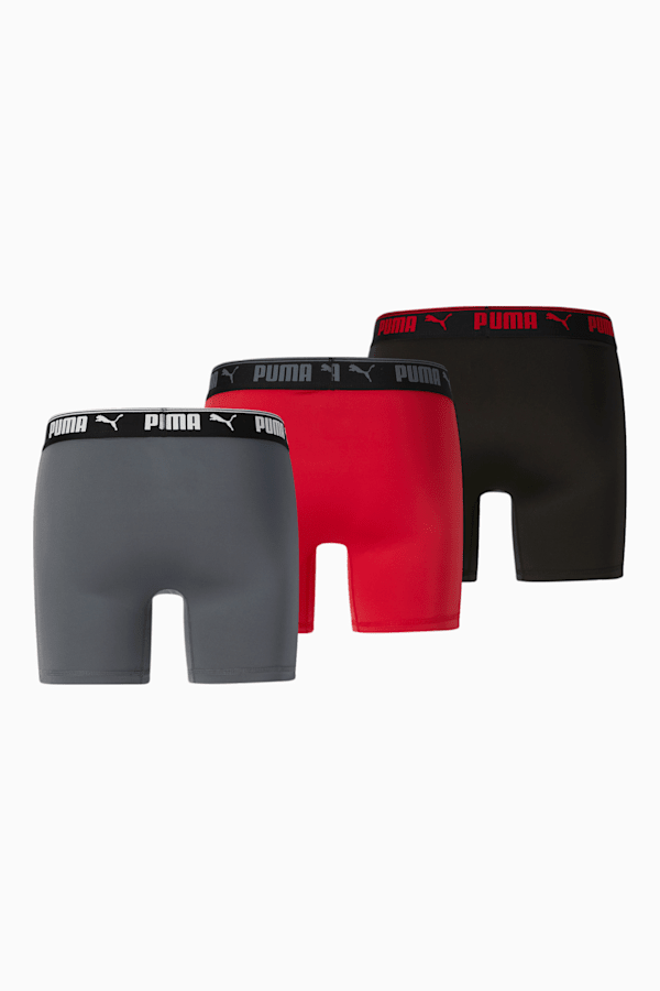 Men's Training Boxer Briefs [3 Pack], RED / GREY, extralarge